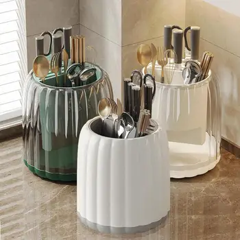 Ящик для хранения кухонных ножей, вращающийся на 360 градусов Держатель кухонного ножа, универсальный держатель посуды, палочек для нарезки, нож для шинковки