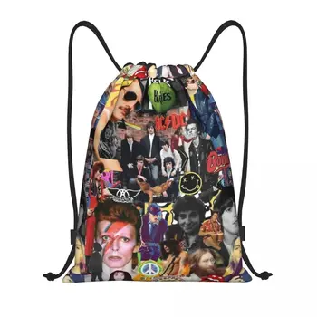 Ретро-постер рок-группы 1990-х, сумки на шнурках, спортивный рюкзак, сумка для спортзала, винтажная рок-н-ролльная авоська для упражнений