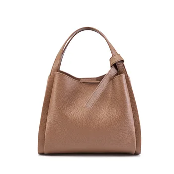 Женская роскошная модная универсальная женская сумка-ведро из натуральной кожи, простая сумка через плечо для пригородных поездок большой емкости