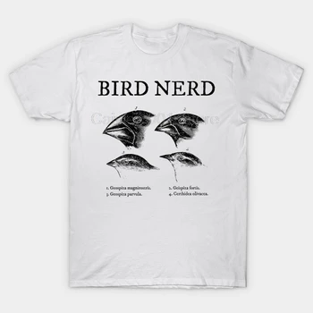 Крутая мужская футболка с коротким рукавом Darwin Bird Nerd повседневная свободная летняя футболка с круглым вырезом для мужчин