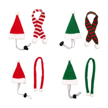 Рождественский шарф, шапка для собаки, костюм для шарфа, красивый Рождественский костюм для кота и кролика