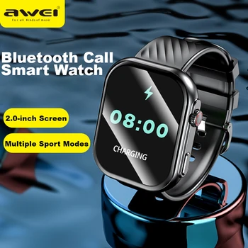 Awei H32 2-дюймовые Смарт-часы Bluetooth Call Для Мужчин Женщин Smartwatch Полноэкранная Поддержка Сердечного Ритма BP Шагомер Фитнес Смарт-часы