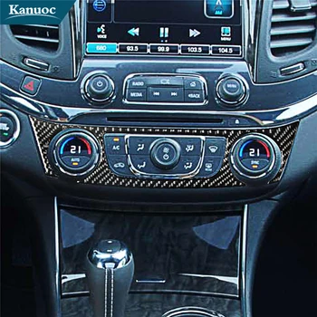 Для Chevrolet Impala 2014-2020 Наклейки на панель кнопок кондиционера из углеродного волокна, декоративные аксессуары для интерьера автомобиля