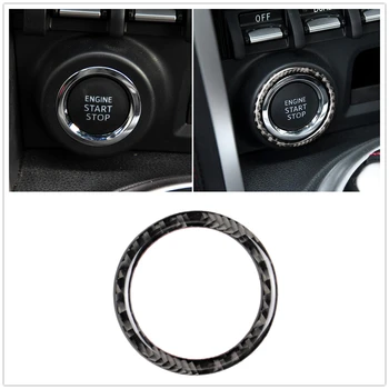 Накладка кнопки запуска и остановки двигателя для Toyota 86 Subaru BRZ 2013-2017 Carbon Fiber Car Interior Swicth Ring Sticker Key Frame