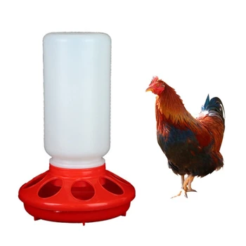 Кормушка для цыплят Пластиковый диспенсер для корма, поилка для домашней птицы, легко наполняемая