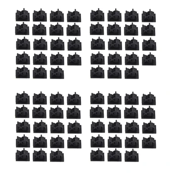 80шт Черных Регулируемых Пластиковых Кабельных Зажимов, Самоклеящиеся Автомобильные Кабельные Зажимы, Органайзер для проводов