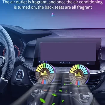 Светодиодный освежитель воздуха для автомобиля с подсветкой атмосферы автомобиля, управляемой приложением, Музыкальным ритмом Выхода воздуха из автомобиля, подсветкой атмосферы, управляемой голосом