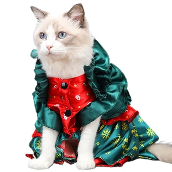 Собака, щенок, Рождество, Санта, теплые костюмы, пальто, представление для собак, забавный косплей для кошек, одежда, Прямая доставка