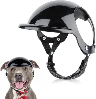 Шлем для маленькой собаки с отверстием для ушей, Мотоциклетный шлем для собак, Мультиспортивная каска для собак, уличная велосипедная собачья кепка для собак и кошек