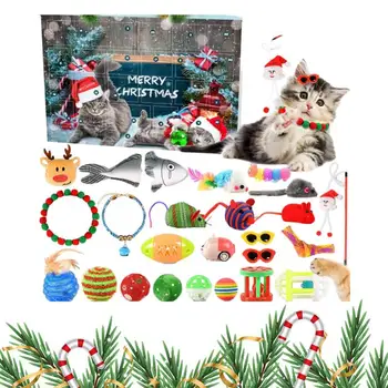 Рождественский интерактивный набор игрушек для тренировки интеллекта кошки, забавные игрушки для кошек, игрушечная тренировочная тарелка, башня, Набор рождественских подарков для кошки
