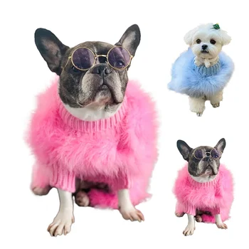 Теплый свитер для домашних животных, размеры S/M/L/XL, доступно несколько размеров, Мягкая удобная одежда для переодевания, косплей для собак