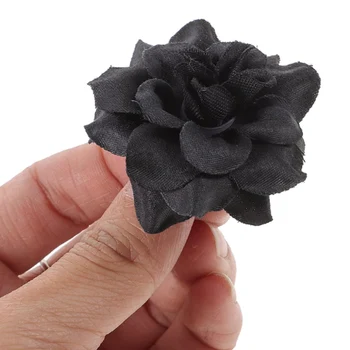 Черная имитация бархатной розы, шелковый цветок, поддельный цветок, свадебное украшение, вечеринка