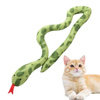Игрушка для кошек, змея, плюшевые игрушки из кошачьей мяты, Мультяшная игрушка с наполнителем из кошачьей мяты, игрушки-подушки для кошек, развлекательные игрушки для домашних кошек, облегчающие состояние котенка