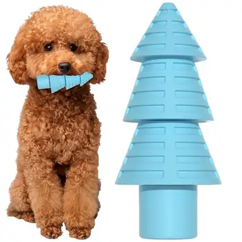 Зубная щетка для собак, Жевательная игрушка, чистка зубов для домашних животных, Интерактивные игрушки для домашних животных, дизайн Рождественской елки с вогнутой и выпуклой поверхностью для собак