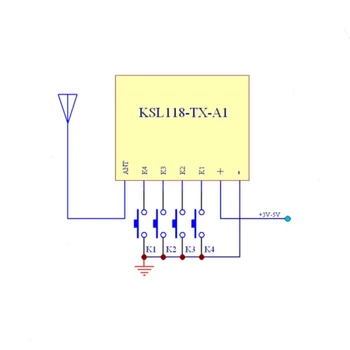 Мини Беспроводной 433 МГц RF Пульт дистанционного управления 1527 Обучающий код Модуль передатчика R58A