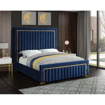 Индивидуальные высококачественные конструкции кроватей с мягкой обивкой королевского двойного размера для дома