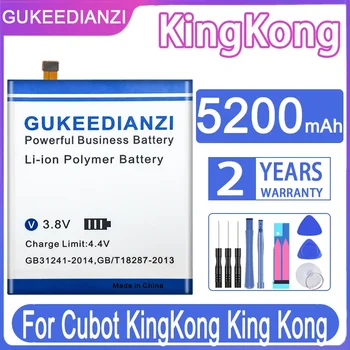 GUKEEDIANZI KingKong Сменный аккумулятор емкостью 5200 мАч для мобильного телефона Cubot King Kong Batteria + Бесплатные инструменты