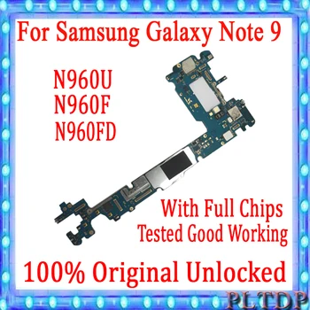 Одна / Две Sim-карты Для Samsung Note 9 N960F N960FD N960U Материнская Плата Разблокирована ОС Android С Чипами Для Материнской платы Note 9 N960F
