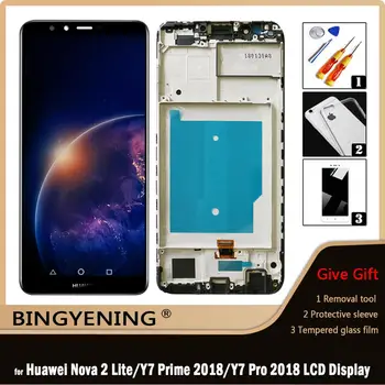 Оригинал Для Huawei Y7 Prime 2018 ЖК-дисплей С Сенсорным экраном Digitizer В сборе Для Huawei Y7 Y7 Pro 2018/Nova 2 Lite С рамкой