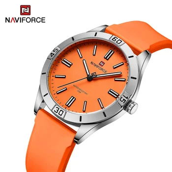 NAVIFORCE 2023 Новые женские роскошные часы, высококачественные Модные наручные часы, браслет из ТПУ, водонепроницаемые женские часы Montre Femme
