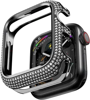 Бриллиантовый чехол для часов Apple watch 45 мм 44 мм 40 мм 42 мм 38 мм iWatch Series 8 7 6 5 4 3 SE Роскошный бриллиантовый защитный чехол shell