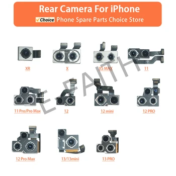 Гибкий кабель задней камеры для iPhone X XR 11 12 13 Pro Max Pro Запчасти для ремонта большой камеры заднего вида