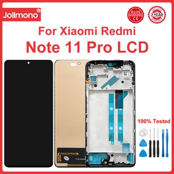 tft Экран для Xiaomi Redmi Note 11 Pro 2201116TG 2201116T Icd Дисплей Цифровой Сенсорный Экран с рамкой для Redmi Note 11 Pro 5G