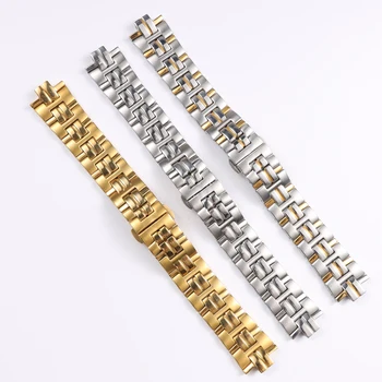 Высококачественный золотой ремешок из нержавеющей стали для часов Titoni 83930 83950sy-271, ремешок для часов, застежка для развертывания браслета, логотип