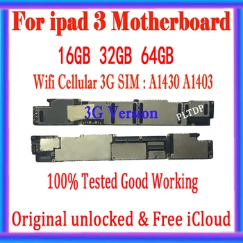 Для iPad 3 Оригинальная Разблокированная Материнская плата 16 ГБ 32 ГБ 64 ГБ A1430 A1403 WIFI 3G Версия A1416 Wifi Версия Материнской платы С Системой IOS
