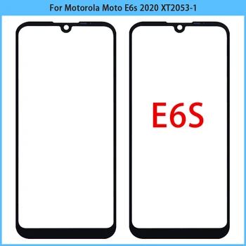 10 Шт. Новый Для Motorola Moto E6S 2020 XT2053-1 XT2053-2 XT2053 Сенсорный ЖК-экран Передняя Внешняя Стеклянная панель Объектива + Замена клея OCA