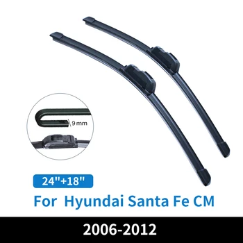 Лобовое Стекло Автомобиля Передняя Щетка Стеклоочистителя Заднего Вида Резиновые Аксессуары Для Hyundai Santa Fe CM 24
