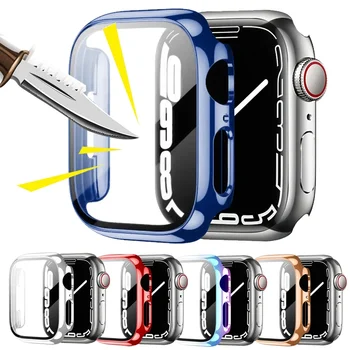 Защитный чехол для Apple watch Series 8 7 SE 6 5 3 45 мм 44 мм 41 мм 40 мм Защитная пленка для экрана из закаленного стекла iwastch Accessorie