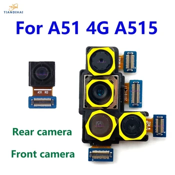 Оригинальная задняя Большая основная камера заднего вида, модуль фронтальной камеры, гибкий кабель для Samsung Galaxy A51 4G A515, Запасные части для замены