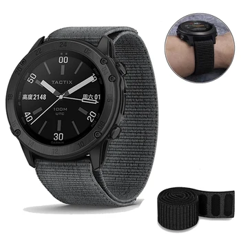 Для Garmin TACTIX DELTA Браслет 26 мм С Нейлоновой Петлей Quick Easyfit Ремешок Для Часов Garmin Fenix 7X 6X 5X 3HR /Enduro Smart Watch