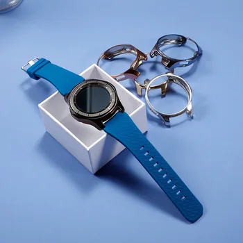 Силиконовый чехол + ремешок для Samsung Galaxy watch 46 мм/42 мм ремешок Gear S3 Frontier Band Спортивный ремешок для часов + Защитный чехол для часов 42/46 мм