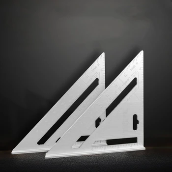 Треугольная линейка из алюминиевого сплава, инструменты для измерения угла 45 градусов, многофункциональная квадратная линейка, деревянные инструменты для украшения