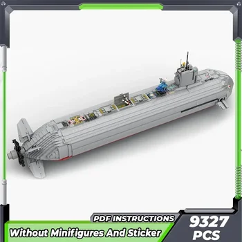Строительные кирпичи Moc, Военная модель, Технология подводной лодки Thundershark, Модульные блоки, Подарки, Игрушки для детей, Наборы для сборки своими руками