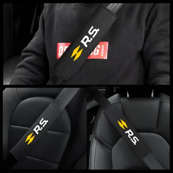 1шт Автомобильный Ремень Безопасности Орнамент Плюшевый Кожаный Анти-Меховой Ремень Безопасности Плечевой Протектор Для Renault RS Line Clio Megane Scenic Koleos