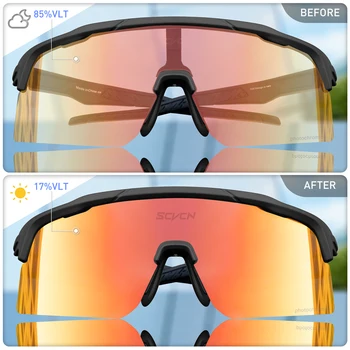 Красные, синие Фотохромные Мужские Солнцезащитные очки, Поляризованные Велосипедные Очки, Солнцезащитные Очки для MTB UV400, Женские Дорожные Велосипедные Очки