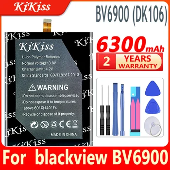 Аккумулятор KiKiss DK106 для Blackview BV6900, BV 6900, Аккумулятор мобильного телефона, 6300 мАч