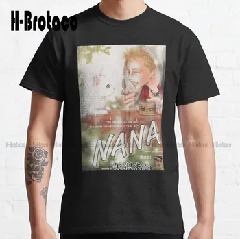 Классическая футболка Nana, черная рубашка для мужчин, высококачественные милые элегантные футболки с милым рисунком Каваи из милого хлопка Создайте свой дизайн