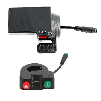 Приборная панель с 6-контактным ЖК-дисплеем + Кнопка переключения для KUGOO M4 PRO + Дисплей прибора для электрического скутера Замена Аксессуаров
