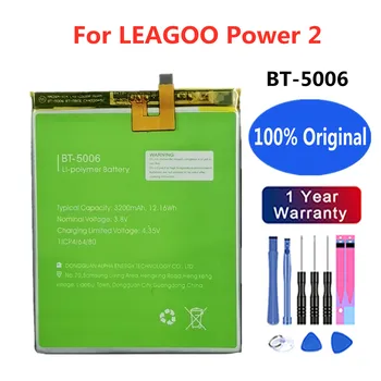 Новый В наличии 100% Оригинальный Аккумулятор высокого качества BT-5006 3200 мАч Для мобильного Телефона LEAGOO Power 2 Power2 BT-5006 Batterie Batteria