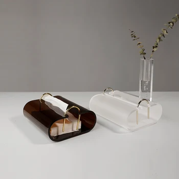 Акриловая Латунная коробка для салфеток, накачивающая Скандинавское современное модное искусство, простой дом, гостиная, Обеденный стол, украшение рабочего стола