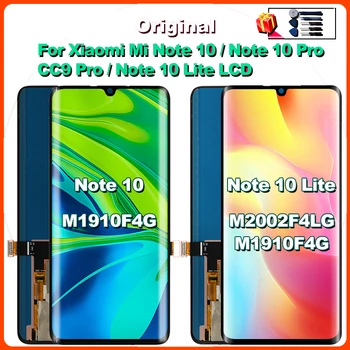Оригинал для Xiaomi Note 10, сенсорный ЖК-экран для MI Note10 Pro, запасные части для ЖК-дисплея CC9 Pro, ЖК-экран Note 10 Lite