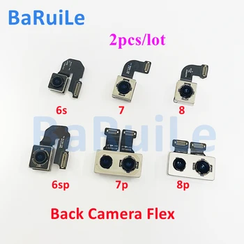 BaRuiLe 2шт Гибкий кабель для задней камеры заднего вида для iPhone 6S 7 8 Plus X XR XS Max 11 Модуль флэш-ленты Замена запасных частей объектива