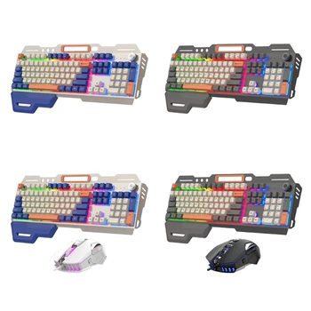 Механическая игровая клавиатура и мышь K90 Дополнительная светодиодная подсветка 104 клавиши для игровой клавиатуры Эргономичный дизайн