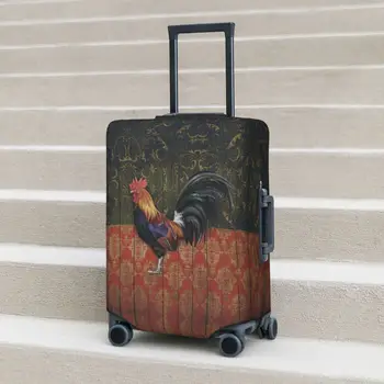 Чехол для чемодана в стиле ретро с Петухом, для деловых поездок и отдыха с животными, Практичные Аксессуары для багажа, Защита, Рождественский Подарок