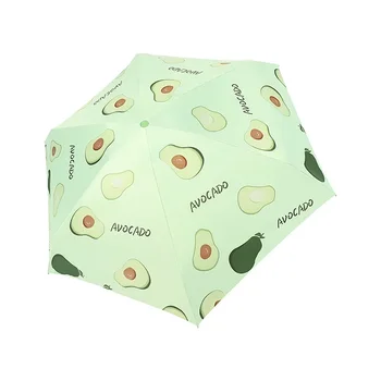Женский Солнцезащитный Козырек Capsule Sun Super Mini Fruit Small Pocket Box Защита От Зонта 5-кратная Для Складывания Портативного Зонта
