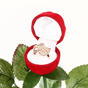 Свадебные аксессуары розовая коробка для колец красная высококачественная коробка для сережек